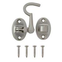 B&Q Galvanised Nickel Effect Zamac Cabin Hook