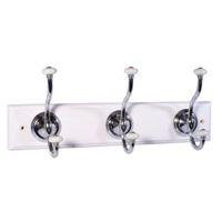 bq silver white chrome effect hook rail h15mm w90mm l457mm