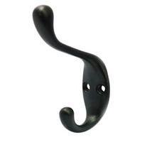 B&Q Black Zinc Alloy Hat & Coat Hook