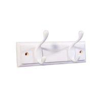 B&Q White Hook Rail (H)15mm (W)70mm (L)228mm