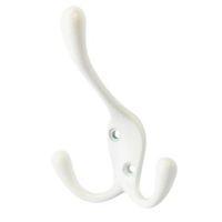 B&Q White Zinc Alloy Hat & Coat Hook