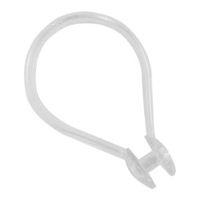 B&Q Clear ABS Plastic Shower Curtain Hooks Pack of 12