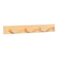 B&Q Natural Hook Rail (H)12mm (W)60mm (L)405mm