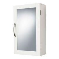 B&Q Lenna Single Door White Mirror Cabinet