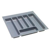 bq grey stainless steel effect plastic kitchen utensil tray