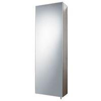 B&Q Fonteno Single Door Silver Tall Mirror Cabinet