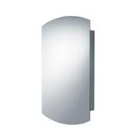 B&Q Fonteno Single Door Silver Mirror Cabinet