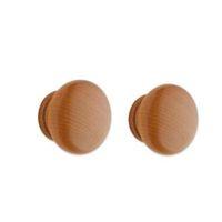 B&Q Maple Effect Round Cabinet Knob (L)45mm Pack of 1