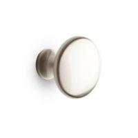 B&Q Brushed Nickel Plated Round Cabinet Handle