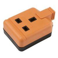 bq 13a 1 gang orange unswitched trailing socket