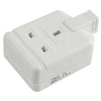 bq 13a 1 gang white unswitched trailing socket