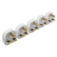 B&Q 13A 3 Pin Plug Pack of 5