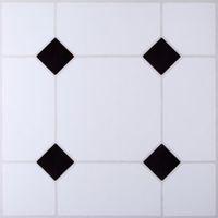 bq black white tile effect self adhesive vinyl tile 102m pack