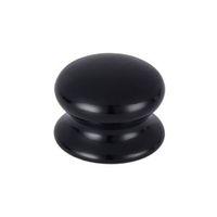 bq black porcelain effect round cabinet knob