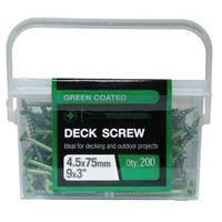 B&Q Carbon Steel Deck Screw (Dia)4.5mm (L)75mm Pack of 200