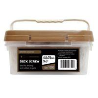 B&Q Brown Coated Carbon Steel Deck Screw (Dia)4.5mm (L)75mm Pack of 1000