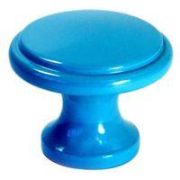 B&Q Blue Painted Round Furniture Knob Pack of 1