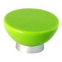 bq green round furniture knob pack of 1