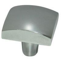 B&Q Chrome Effect Square Furniture Knob Pack of 1