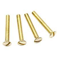 B&Q Brass Effect Metal Interior Socket & Switch Screw (Dia)3mm (L)25mm Pack of 4