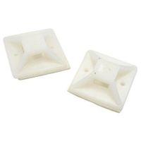 B&Q White 20mm Self Adhesive Cable Mounts Pack of 50