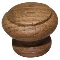 bq oak lacquered round furniture knob pack of 1