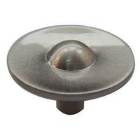 B&Q Satin Nickel Effect Round Furniture Knob Pack of 1