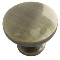 bq antique brass effect round furniture knob pack of 6