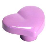 B&Q Baby Pink Heart Furniture Knob Pack of 1