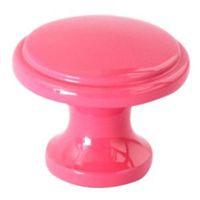 B&Q Pink Painted Round Furniture Knob Pack of 1