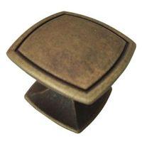 B&Q Bronze Effect Square Furniture Knob Pack of 1