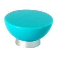 bq blue round furniture knob pack of 1