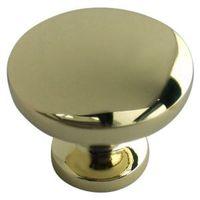 bq polished brass effect round furniture knob pack of 6