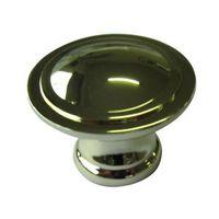 B&Q Polished Brass Effect Round Furniture Knob Pack of 6
