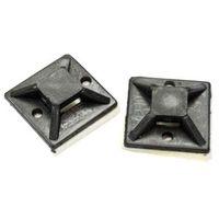 bq black 25mm cable mounts pack of 20