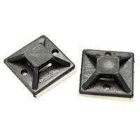 bq black 20mm cable mounts pack of 50