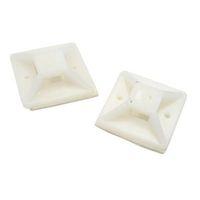 B&Q White 25mm Self Adhesive Cable Mounts Pack of 20