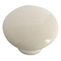 B&Q White Round Mushroom Knob Pack of 10