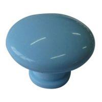 B&Q Pale Blue Round Mushroom Knob Pack of 10