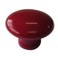 B&Q Red Round Mushroom Knob Pack of 10