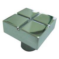 bq polished chrome effect square furniture knob pack of 1