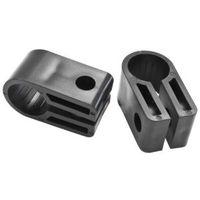 bq black 4mm cable clips pack of 25