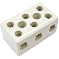 B&Q White 30A 3-Way Porcelain Block