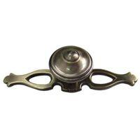 bq antique brass effect round furniture knob pack of 1