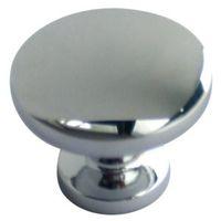 B&Q Chrome Effect Round Furniture Knob Pack of 6