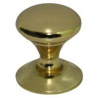 bq brass effect round furniture knob pack of 1