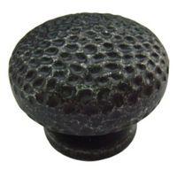 B&Q Black Painted Round Furniture Knob Pack of 1