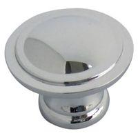 B&Q Chrome Effect Round Furniture Knob Pack of 6