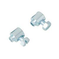 B&Q White Zinc Plated Steel Hook Pack of 2