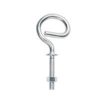 B&Q White Zinc-Plated Steel Hook